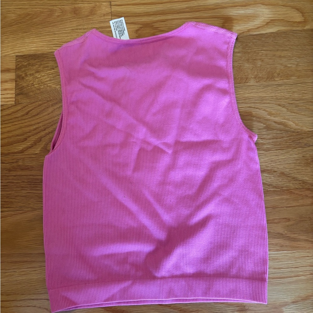 A New Day Ribbed Pink Top